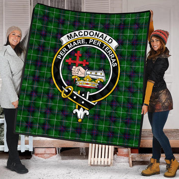 MacDonald of The Isles Tartan Quilt with Family Crest