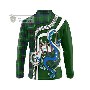 MacDonald of The Isles Tartan Long Sleeve Polo Shirt with Epic Bagpipe Style