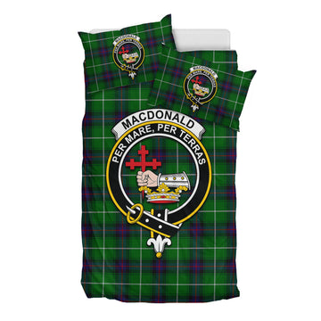 MacDonald of The Isles Tartan Bedding Set with Family Crest