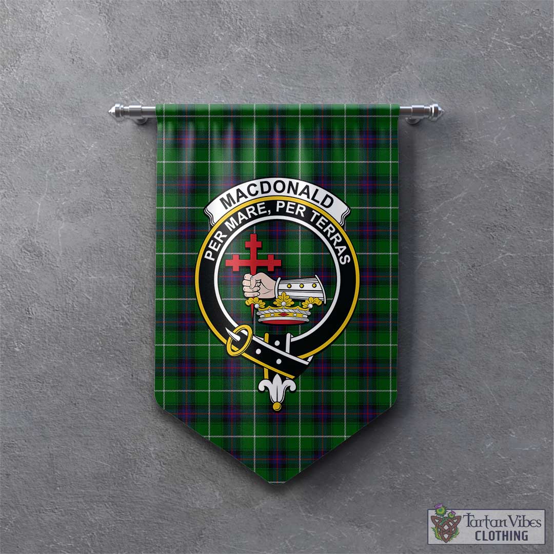 Tartan Vibes Clothing MacDonald of The Isles Tartan Gonfalon, Tartan Banner with Family Crest