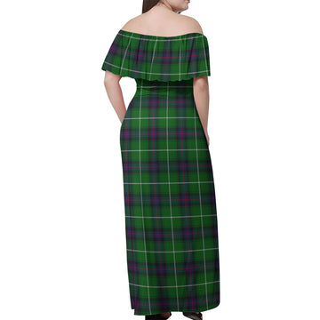 MacDonald of The Isles Tartan Off Shoulder Long Dress