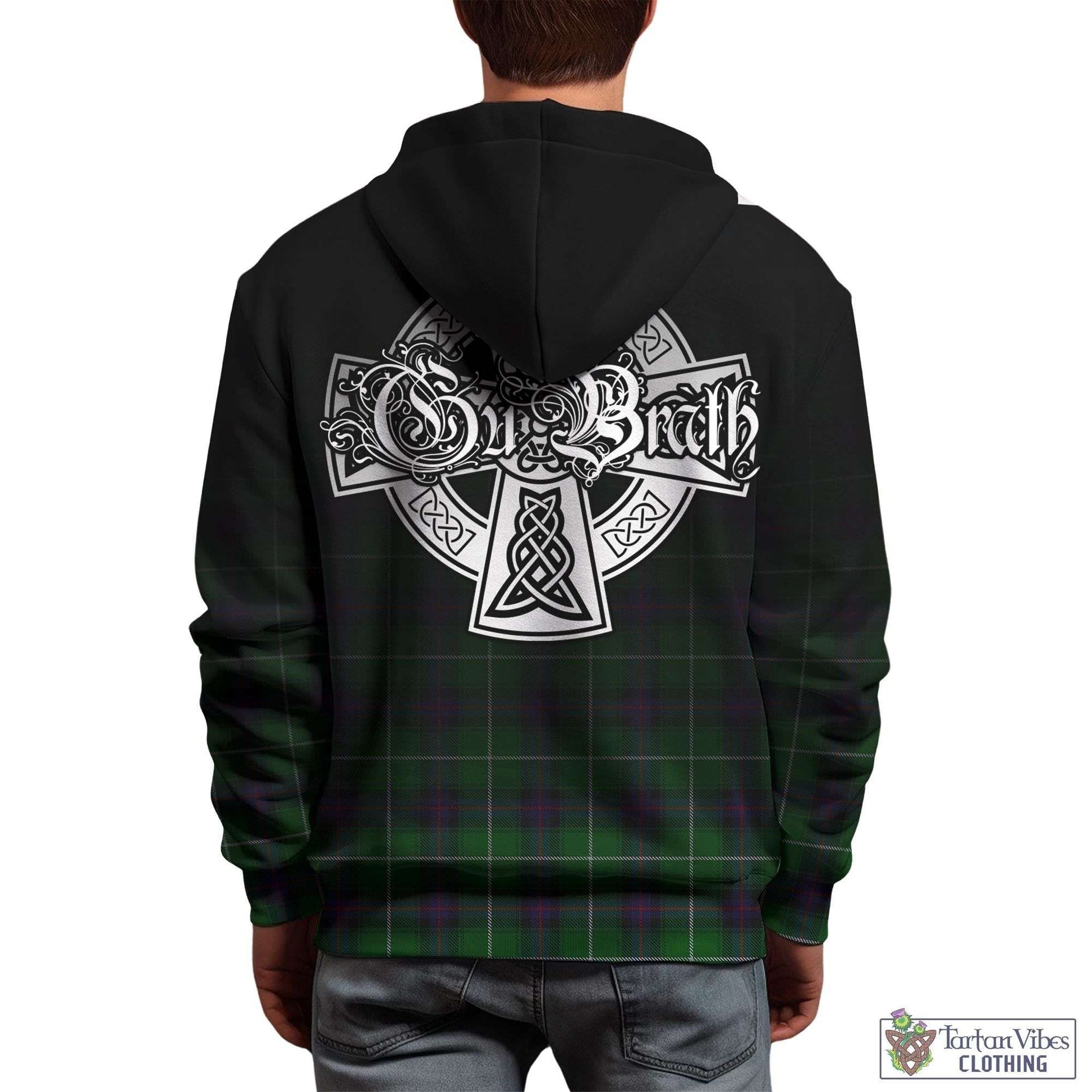 Tartan Vibes Clothing MacDonald of The Isles Tartan Hoodie Featuring Alba Gu Brath Family Crest Celtic Inspired