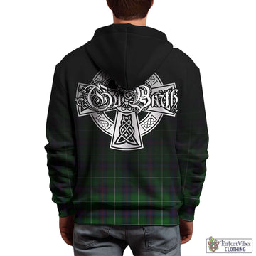 MacDonald of The Isles Tartan Hoodie Featuring Alba Gu Brath Family Crest Celtic Inspired