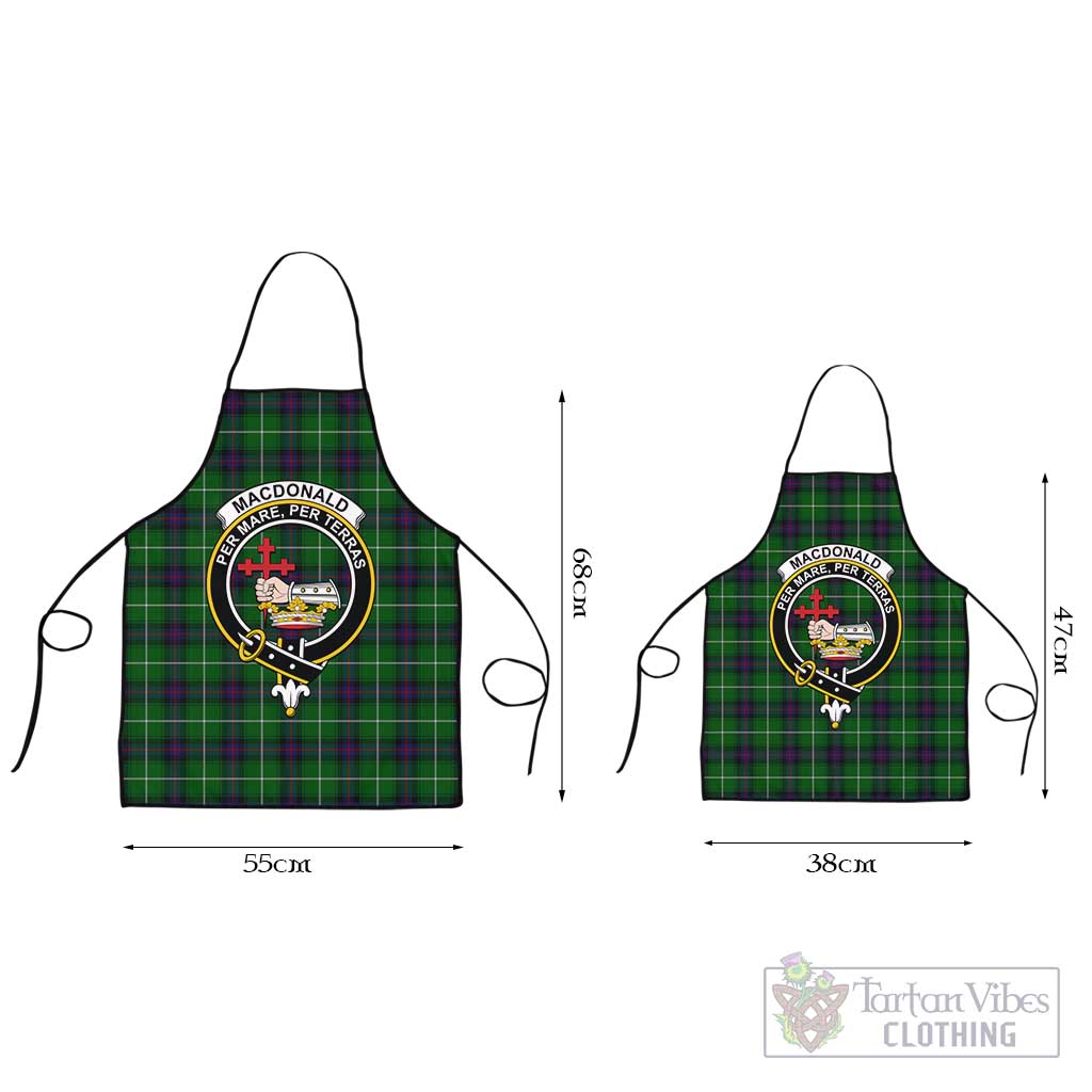 MacDonald of The Isles Tartan Apron with Family Crest Black L 55x68 cm - Tartan Vibes Clothing