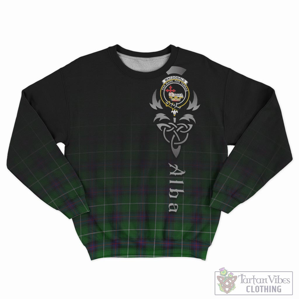 Tartan Vibes Clothing MacDonald of The Isles Tartan Sweatshirt Featuring Alba Gu Brath Family Crest Celtic Inspired