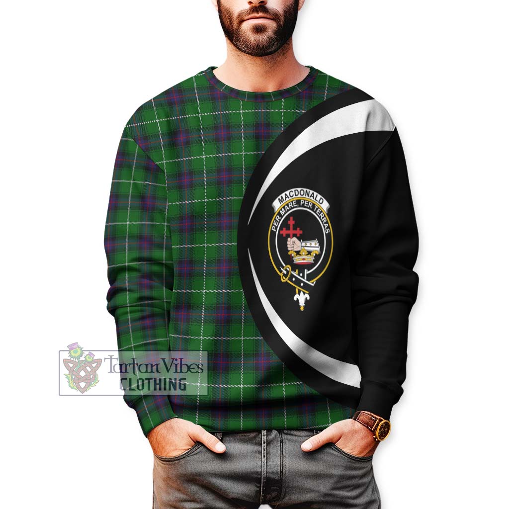 MacDonald of The Isles Tartan Sweatshirt with Family Crest Circle Style - Tartan Vibes Clothing