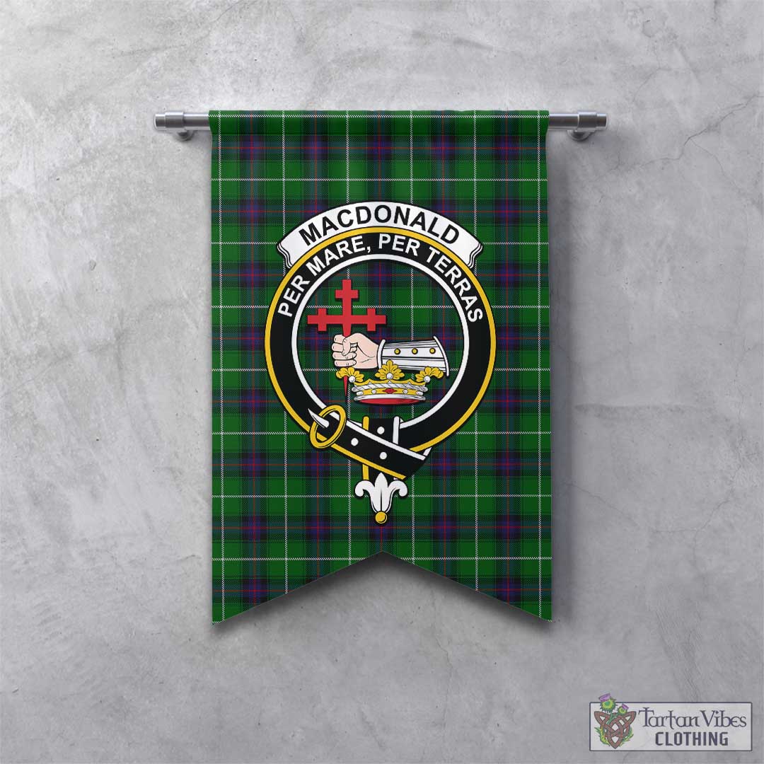 Tartan Vibes Clothing MacDonald of The Isles Tartan Gonfalon, Tartan Banner with Family Crest