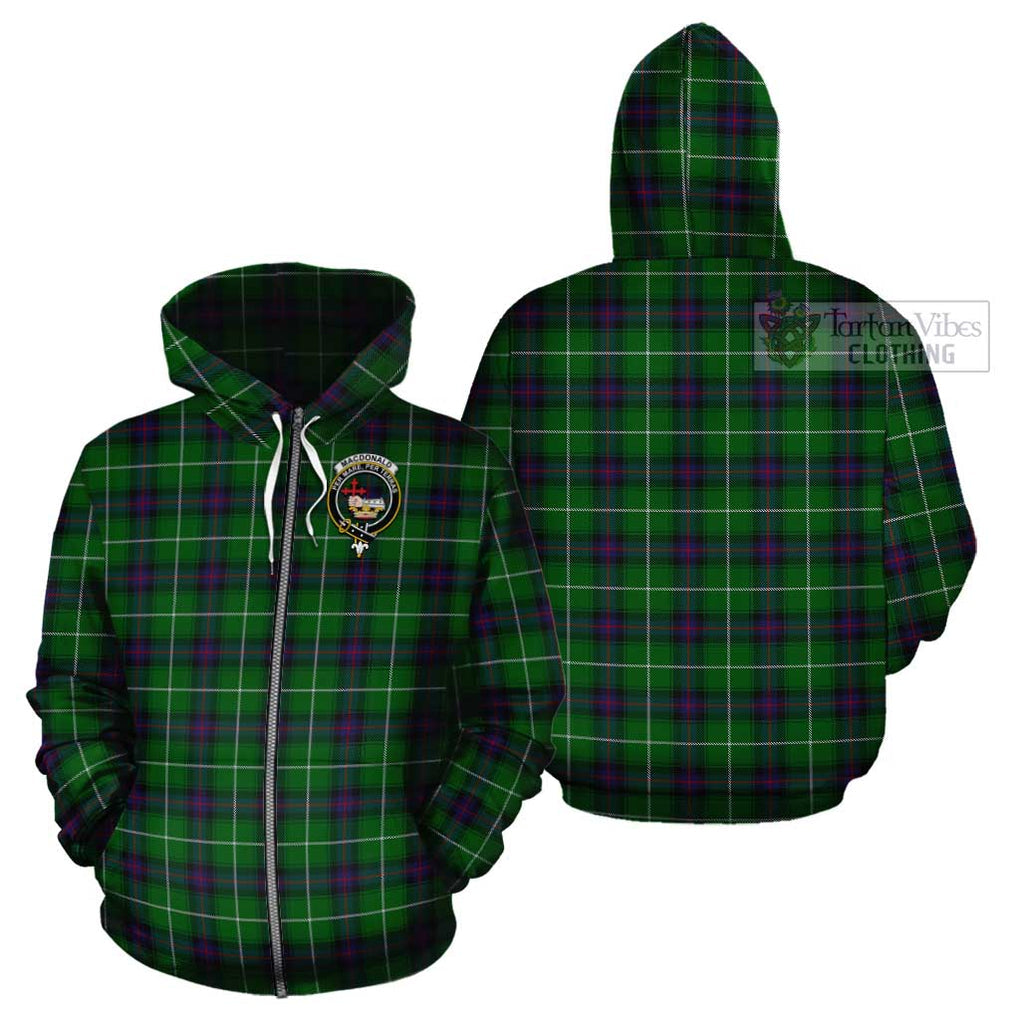 MacDonald of The Isles Tartan Cotton Hoodie with Family Crest Zip Hoodie - Tartan Vibes Clothing