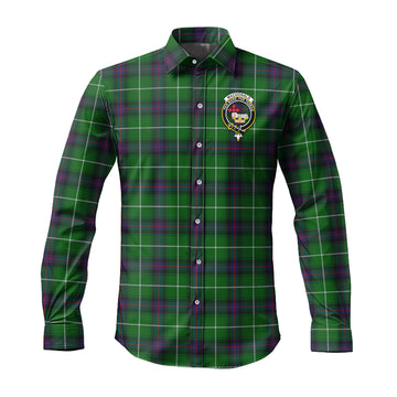 MacDonald of The Isles Tartan Long Sleeve Button Up Shirt with Family Crest