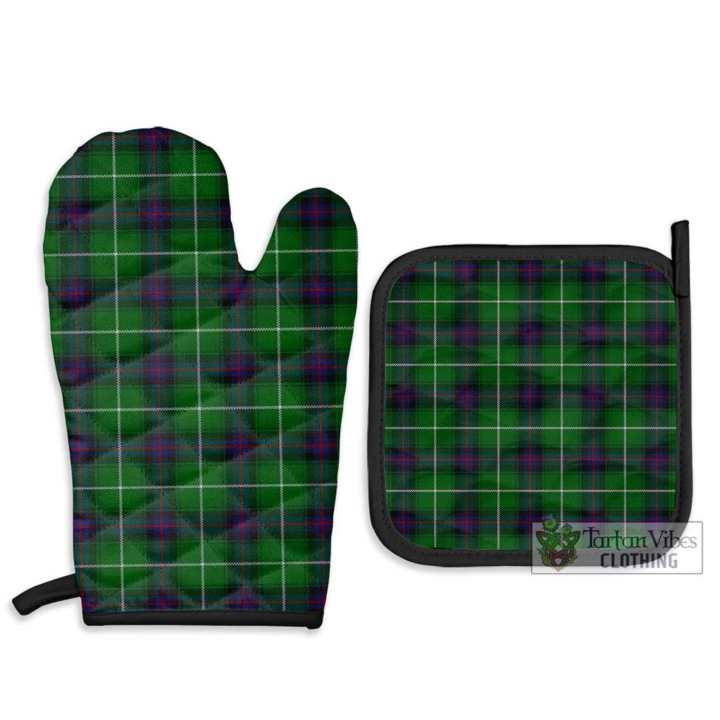 MacDonald of The Isles Tartan Combo Oven Mitt & Pot-Holder Combo 1 Oven Mitt & 2 Pot-Holder Black - Tartan Vibes Clothing