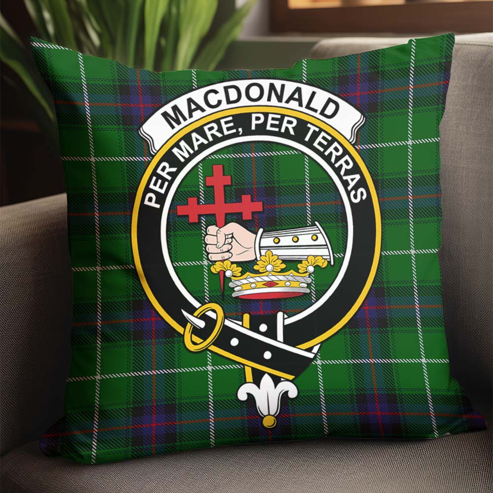 MacDonald of The Isles Tartan Pillow Cover with Family Crest - Tartanvibesclothing