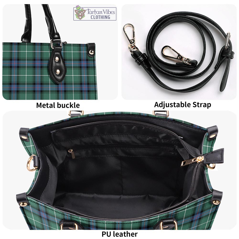 Tartan Vibes Clothing MacDonald of the Isles Hunting Ancient Tartan Luxury Leather Handbags