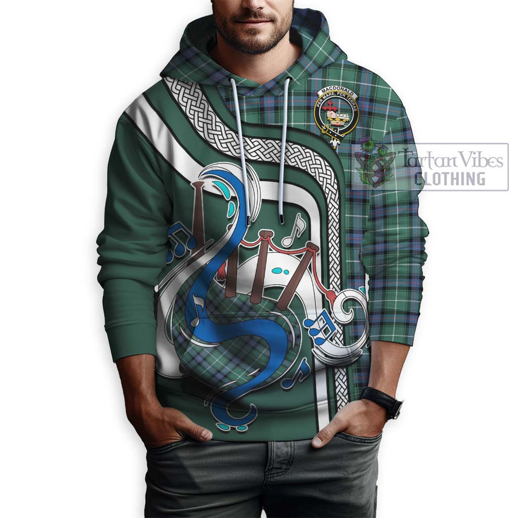 MacDonald of the Isles Hunting Ancient Tartan Hoodie with Epic Bagpipe Style Zip Hoodie - Tartanvibesclothing Shop