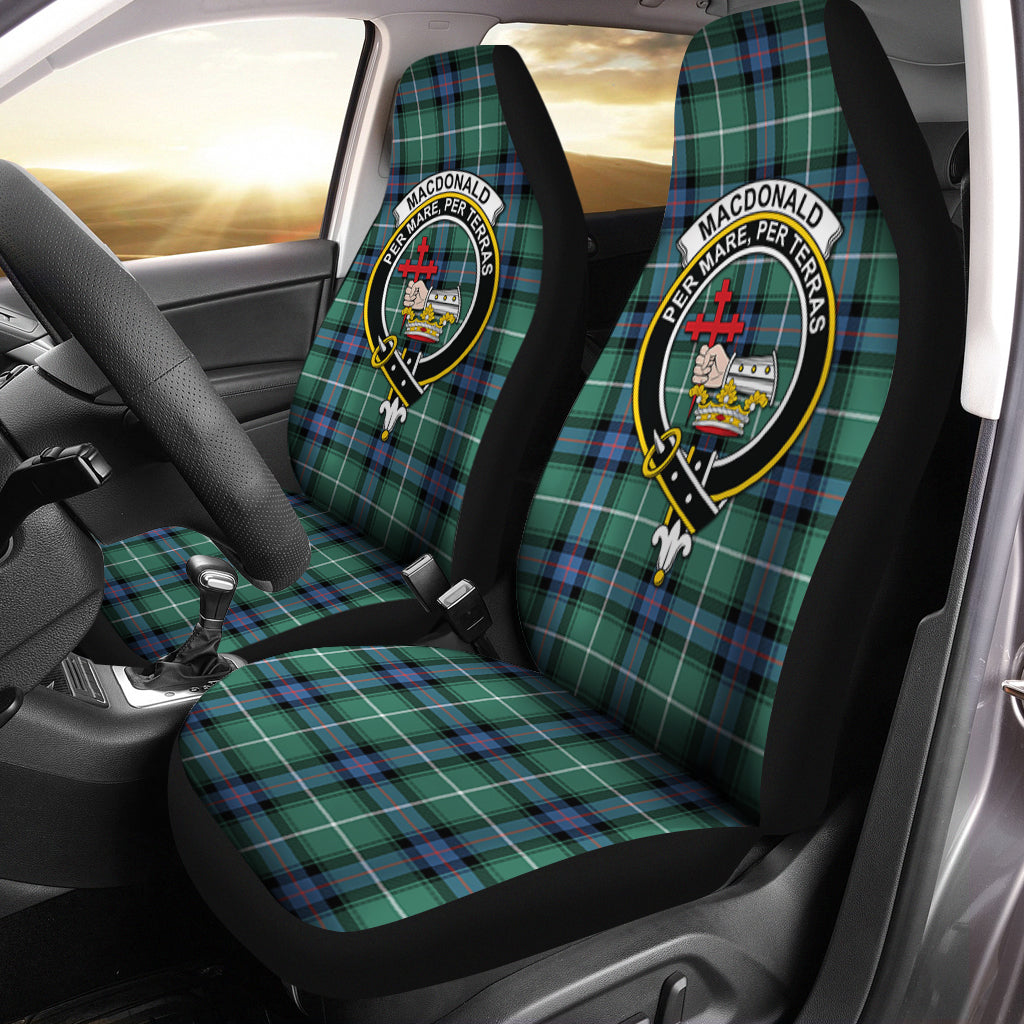 MacDonald of the Isles Hunting Ancient Tartan Car Seat Cover with Family Crest One Size - Tartanvibesclothing