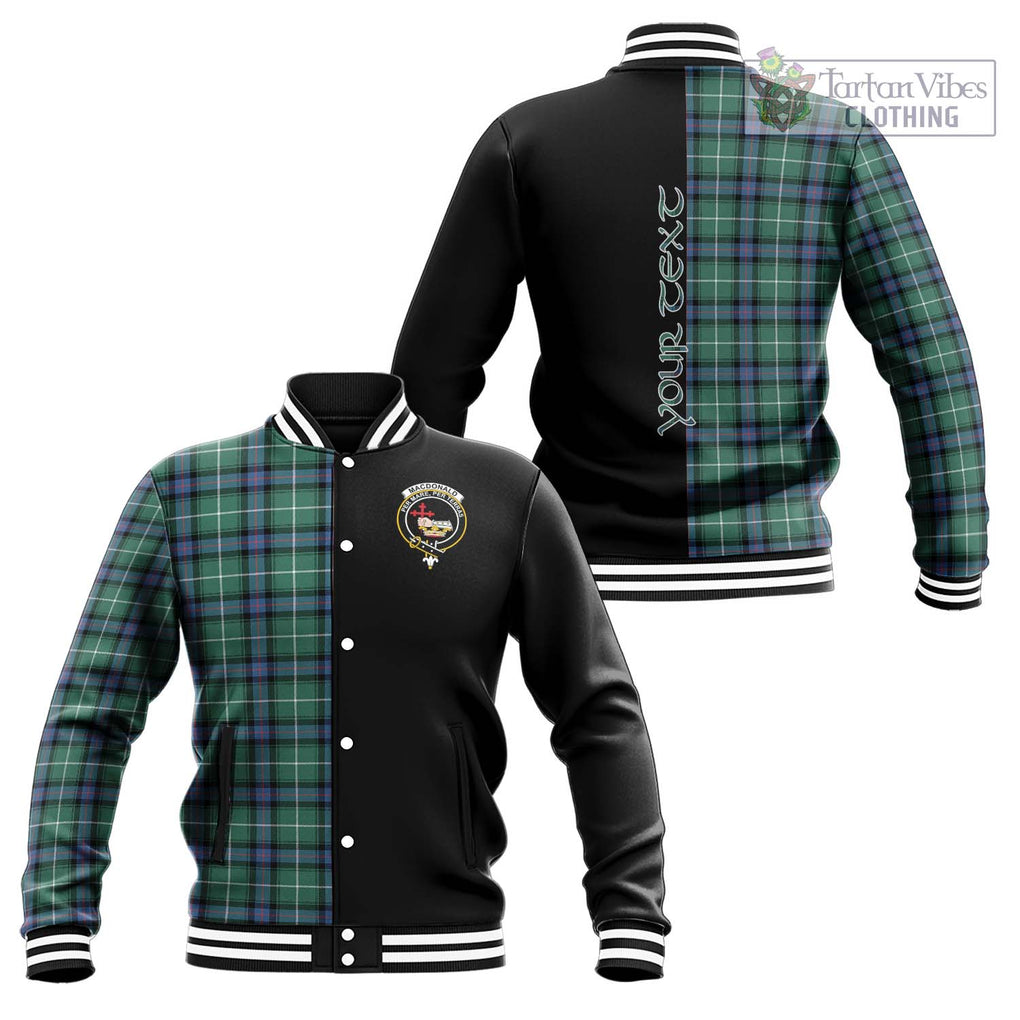 MacDonald of the Isles Hunting Ancient Tartan Baseball Jacket with Family Crest and Half Of Me Style Unisex - Tartanvibesclothing Shop