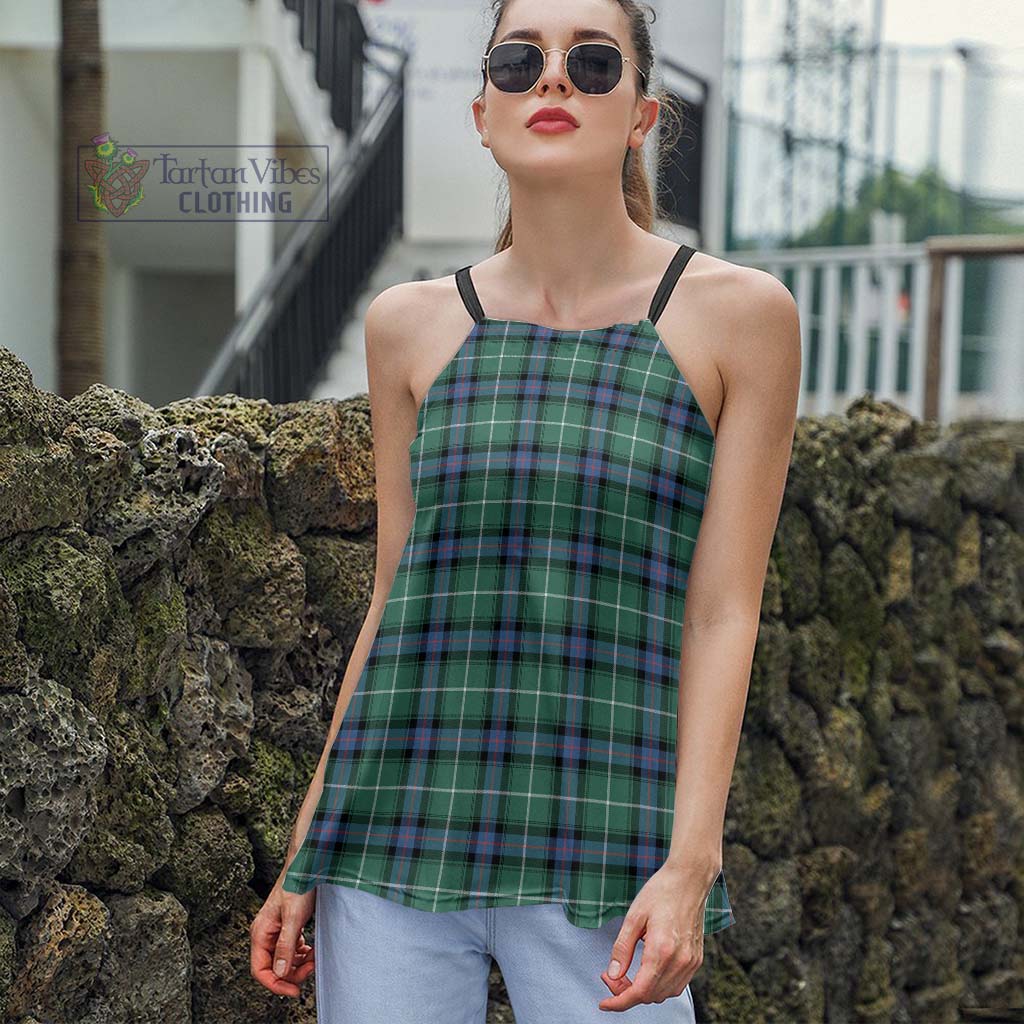 Tartan Vibes Clothing MacDonald of the Isles Hunting Ancient Tartan Loose Halter Neck Camisole