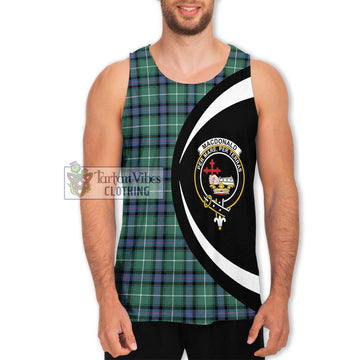 MacDonald of the Isles Hunting Ancient Tartan Men's Tank Top with Family Crest Circle Style