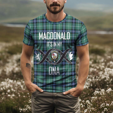 MacDonald of the Isles Hunting Ancient Tartan T-Shirt with Family Crest DNA In Me Style