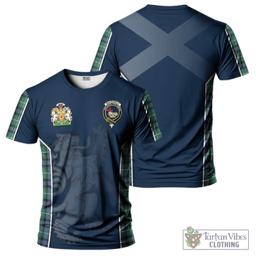 MacDonald of the Isles Hunting Ancient Tartan T-Shirt with Family Crest and Lion Rampant Vibes Sport Style