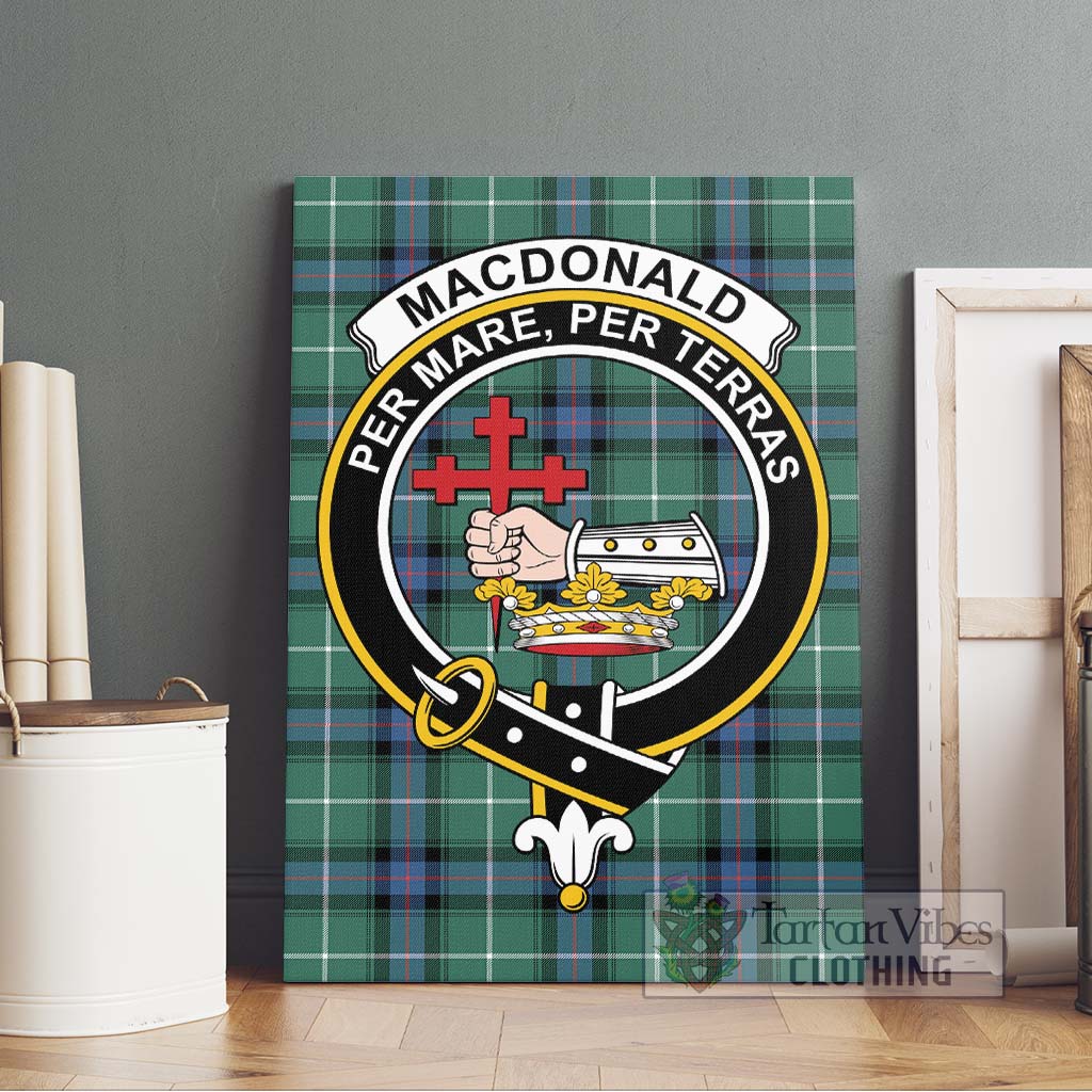 Tartan Vibes Clothing MacDonald of the Isles Hunting Ancient Tartan Canvas Print Wall Art with Family Crest