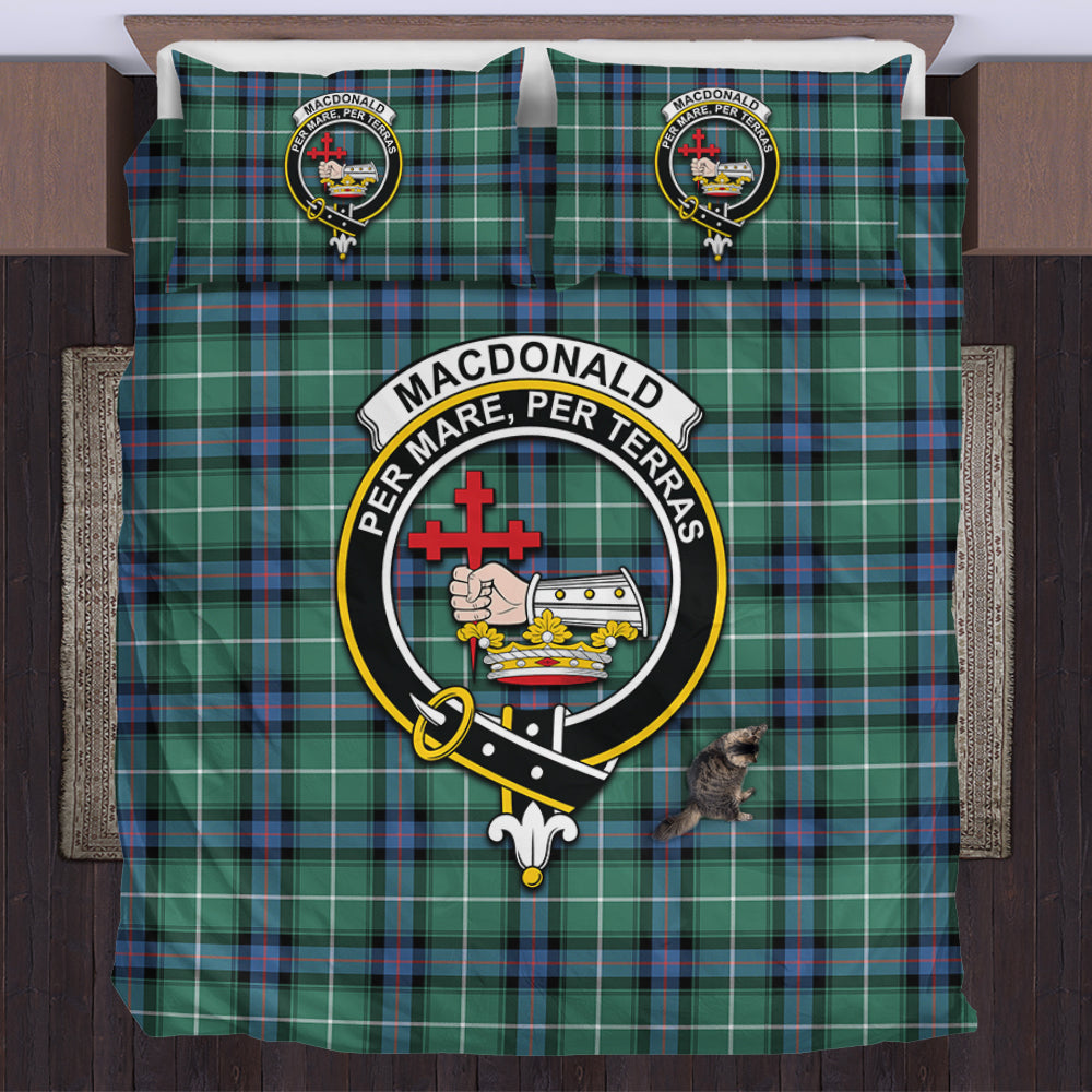 MacDonald of the Isles Hunting Ancient Tartan Bedding Set with Family Crest US Bedding Set - Tartan Vibes Clothing