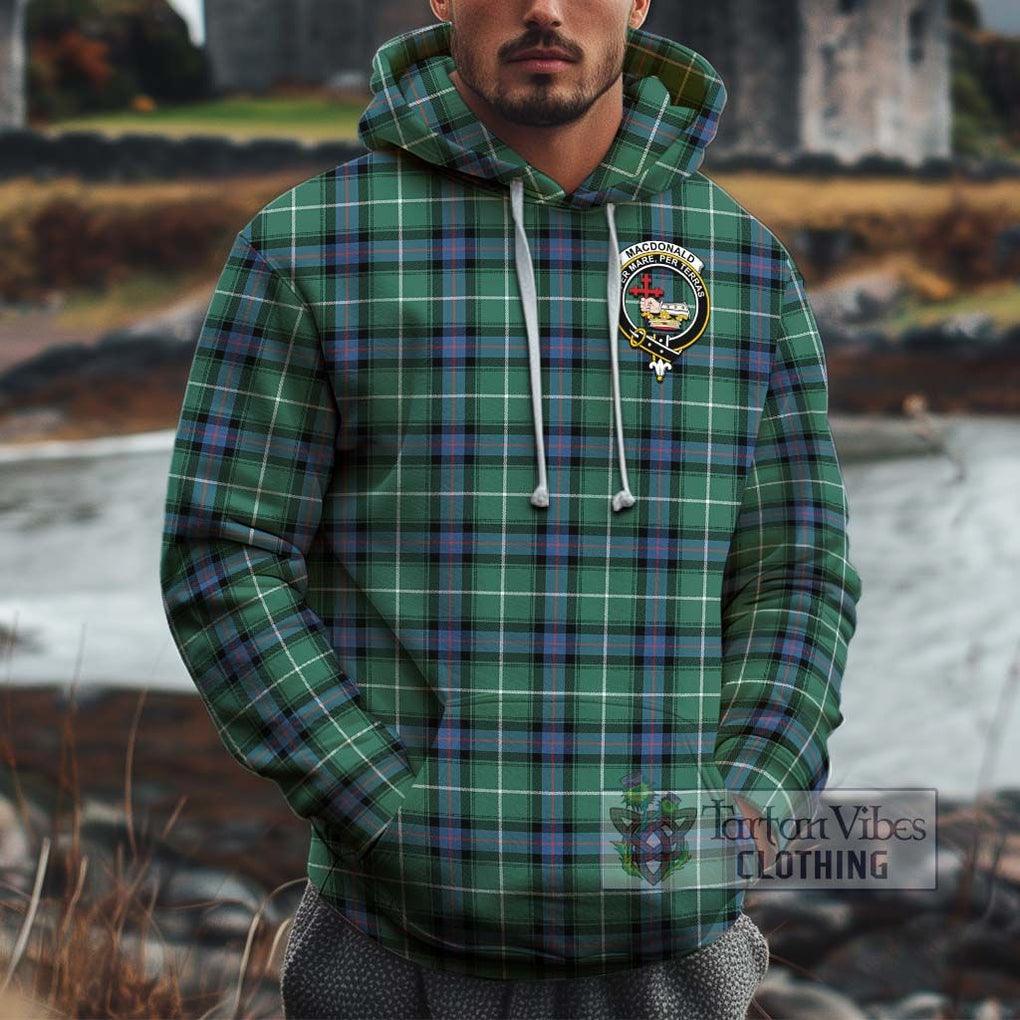 MacDonald of the Isles Hunting Ancient Tartan Cotton Hoodie with Family Crest Pullover Hoodie XS - Tartan Vibes Clothing