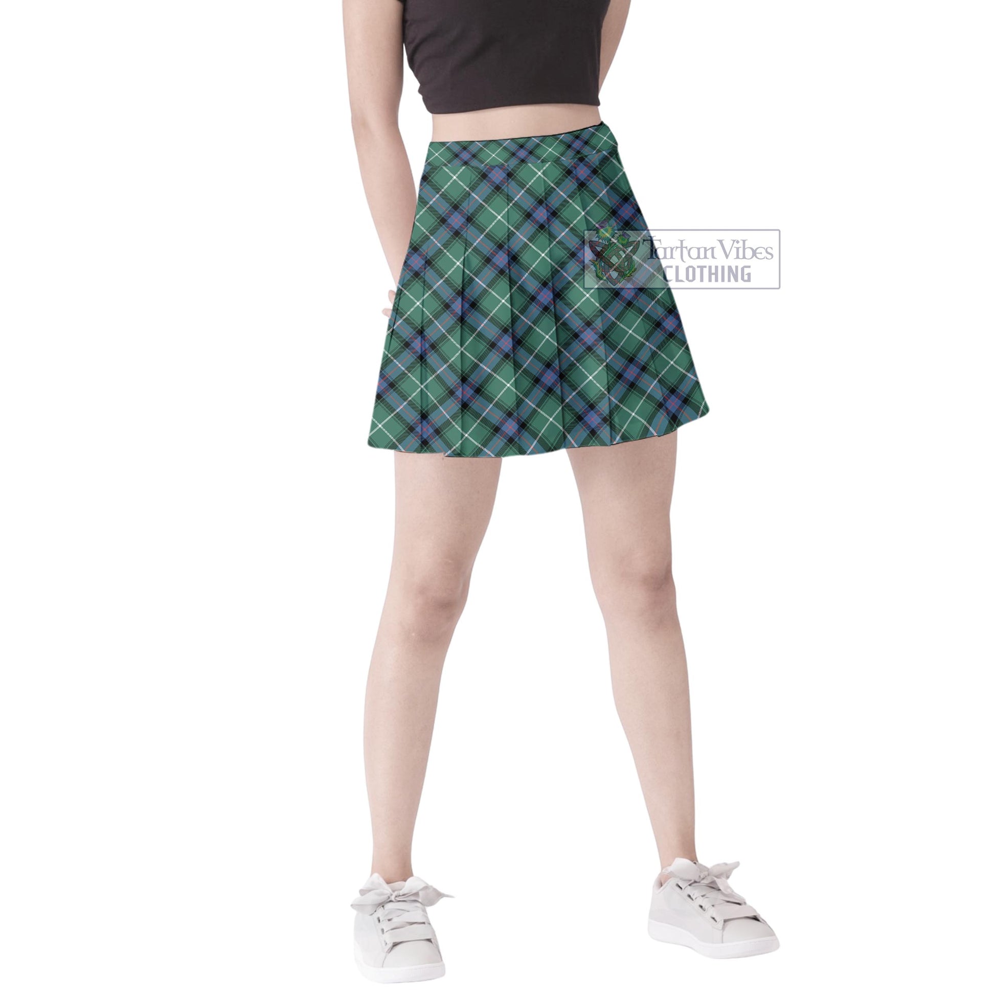 Tartan Vibes Clothing MacDonald of the Isles Hunting Ancient Tartan Women's Plated Mini Skirt