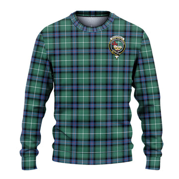 MacDonald of the Isles Hunting Ancient Tartan Knitted Sweater with Family Crest
