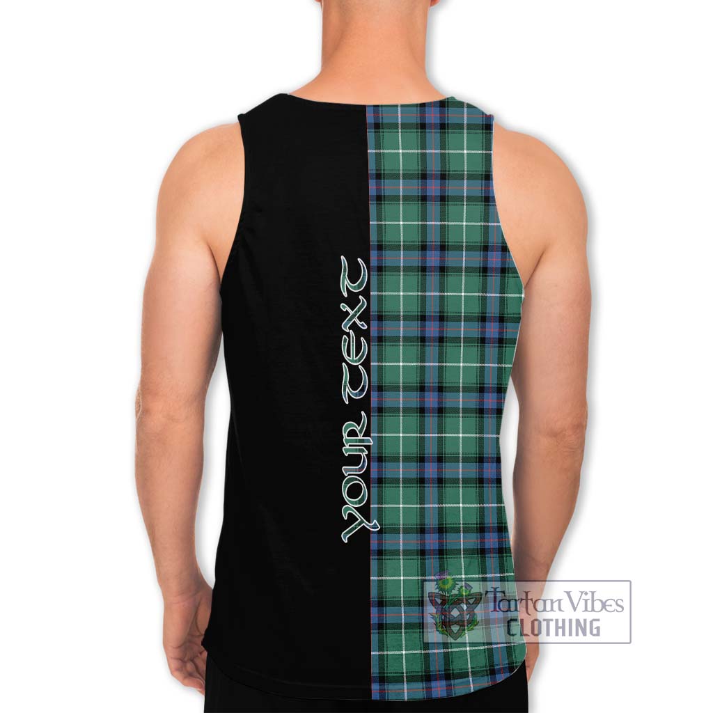 MacDonald of the Isles Hunting Ancient Tartan Men's Tank Top with Family Crest and Half Of Me Style - Tartanvibesclothing Shop