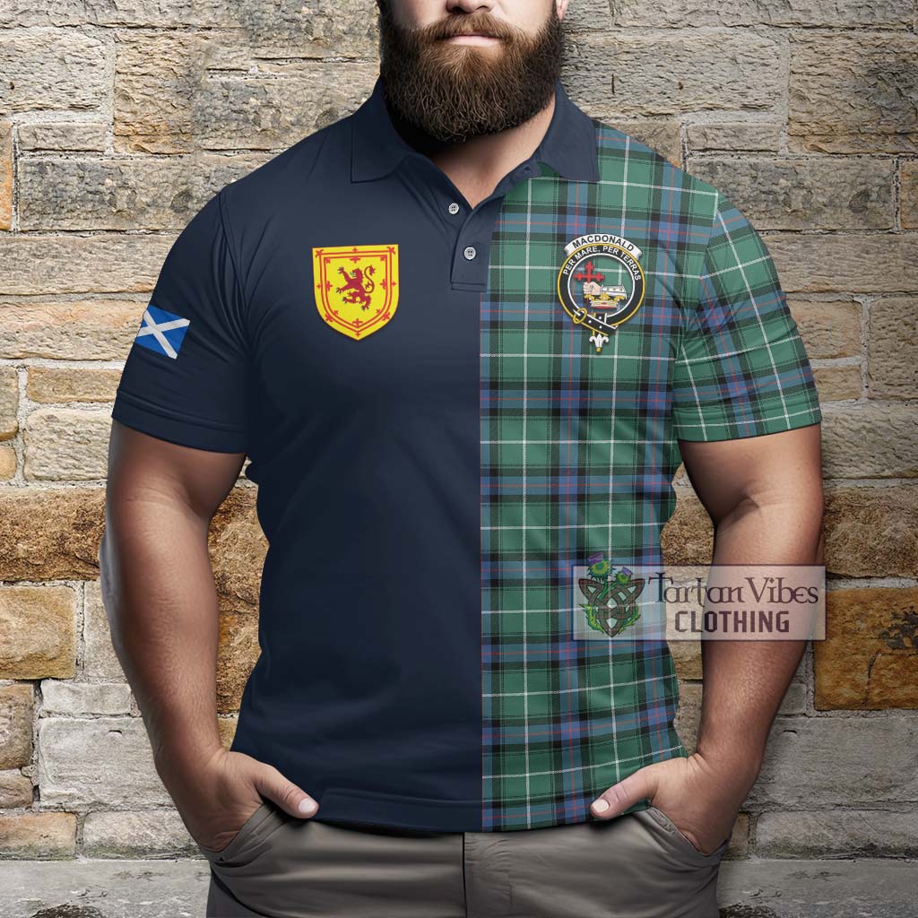 Tartan Vibes Clothing MacDonald of the Isles Hunting Ancient Tartan Polo Shirt with Scottish Lion Royal Arm Half Style