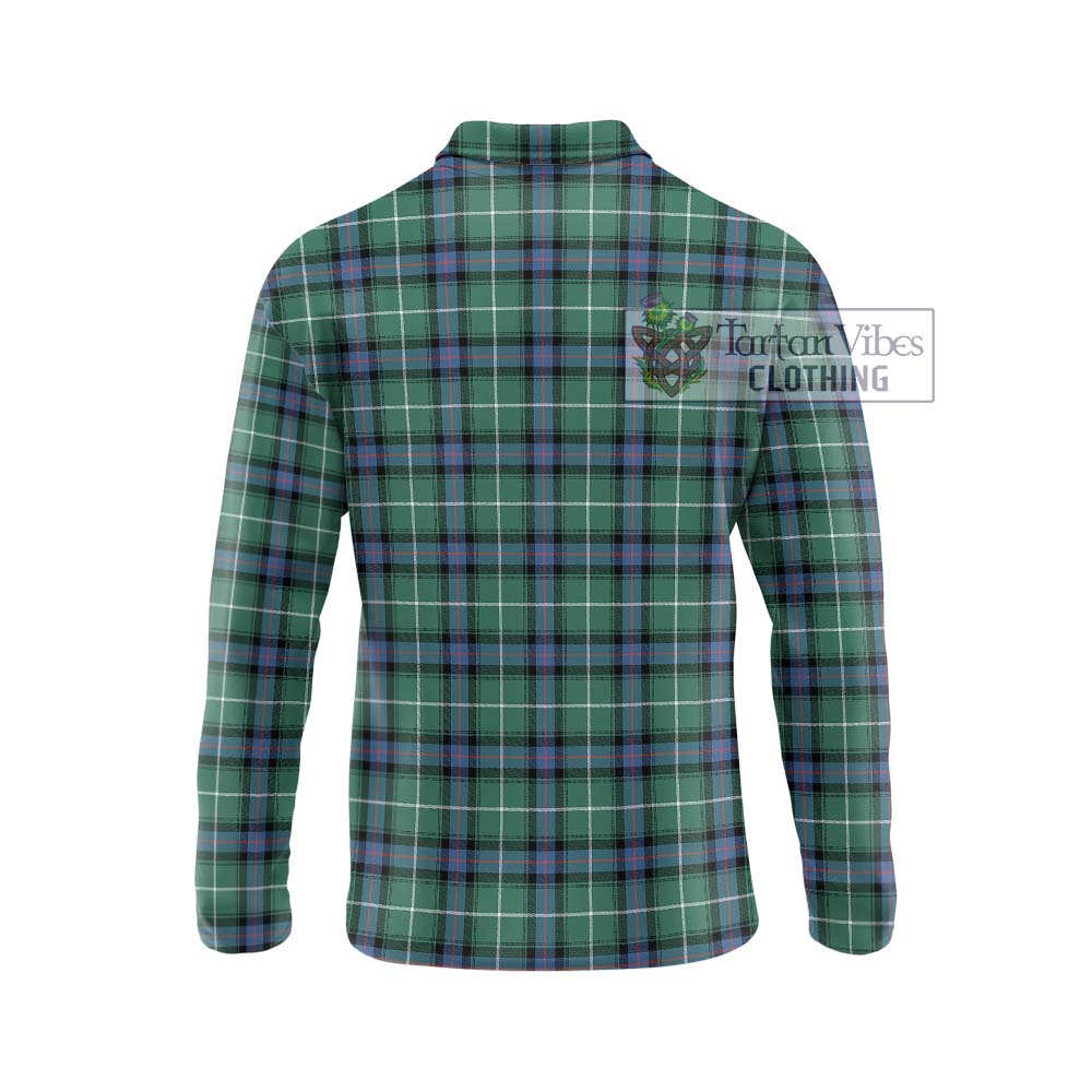 MacDonald of the Isles Hunting Ancient Tartan Long Sleeve Polo Shirt with Family Crest DNA In Me Style - Tartanvibesclothing Shop