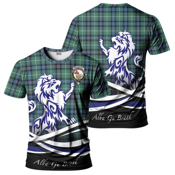 MacDonald of the Isles Hunting Ancient Tartan T-Shirt with Alba Gu Brath Regal Lion Emblem