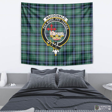 MacDonald of the Isles Hunting Ancient Tartan Tapestry Wall Hanging and Home Decor for Room with Family Crest