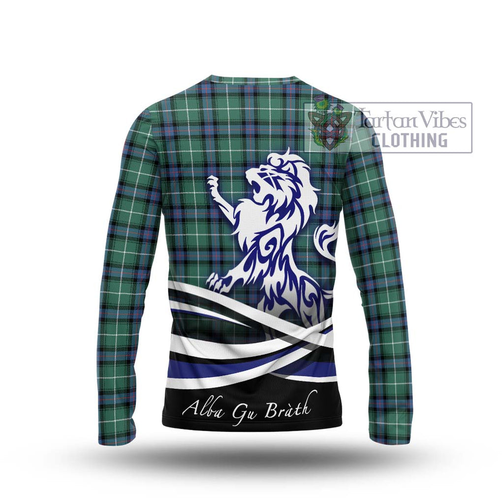 MacDonald of the Isles Hunting Ancient Tartan Long Sleeve T-Shirt with Alba Gu Brath Regal Lion Emblem - Tartanvibesclothing Shop