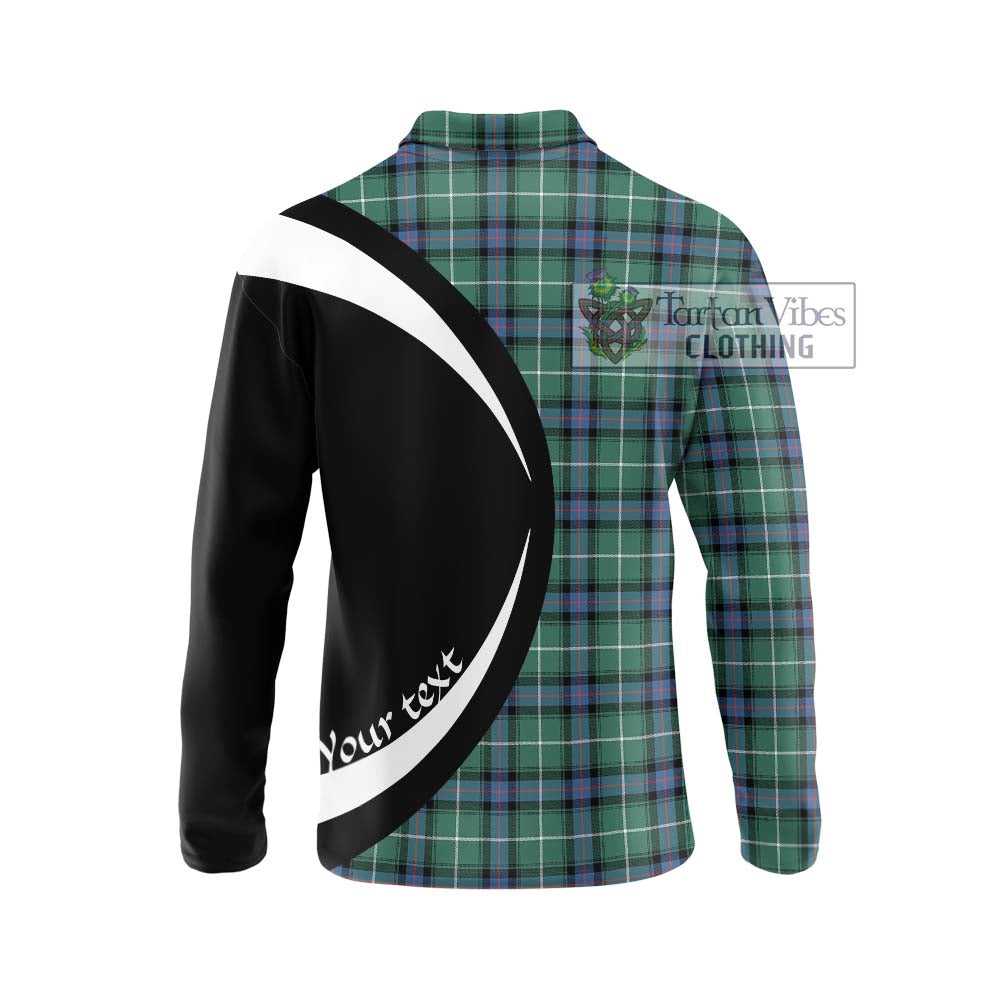 MacDonald of the Isles Hunting Ancient Tartan Long Sleeve Polo Shirt with Family Crest Circle Style - Tartan Vibes Clothing