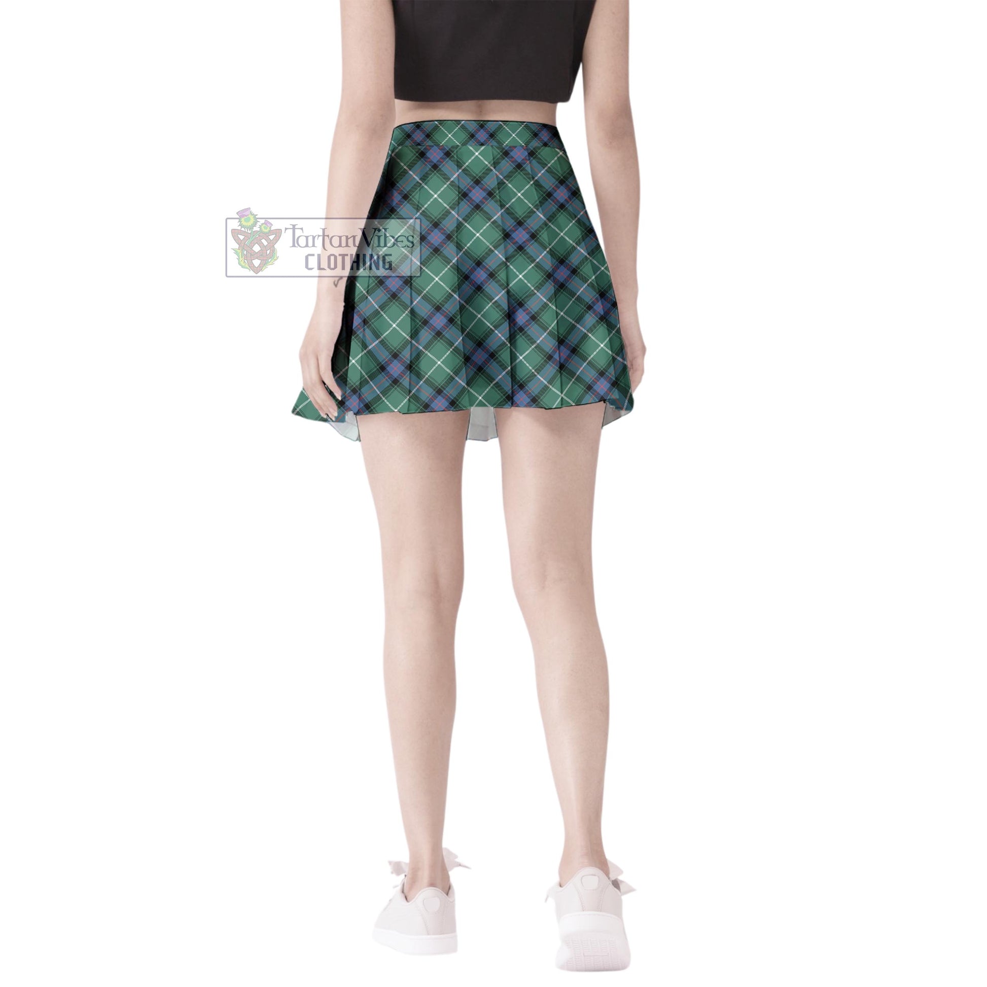 Tartan Vibes Clothing MacDonald of the Isles Hunting Ancient Tartan Women's Plated Mini Skirt