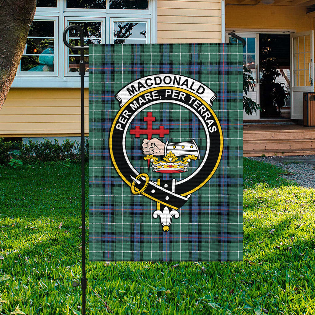 MacDonald of the Isles Hunting Ancient Tartan Flag with Family Crest - Tartan Vibes Clothing