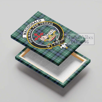 MacDonald of the Isles Hunting Ancient Tartan Canvas Print Wall Art with Family Crest