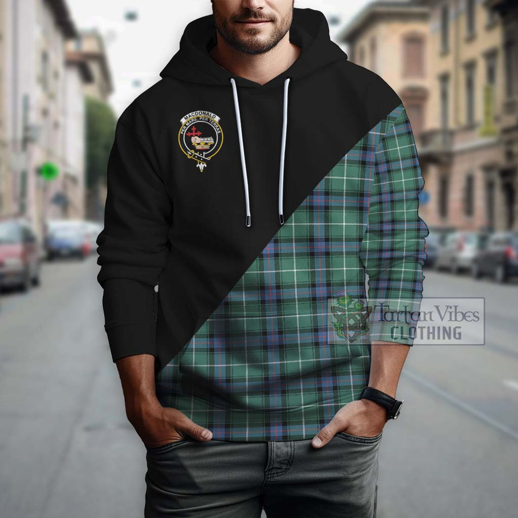 MacDonald of the Isles Hunting Ancient Tartan Hoodie with Family Crest and Military Logo Style - Tartanvibesclothing Shop