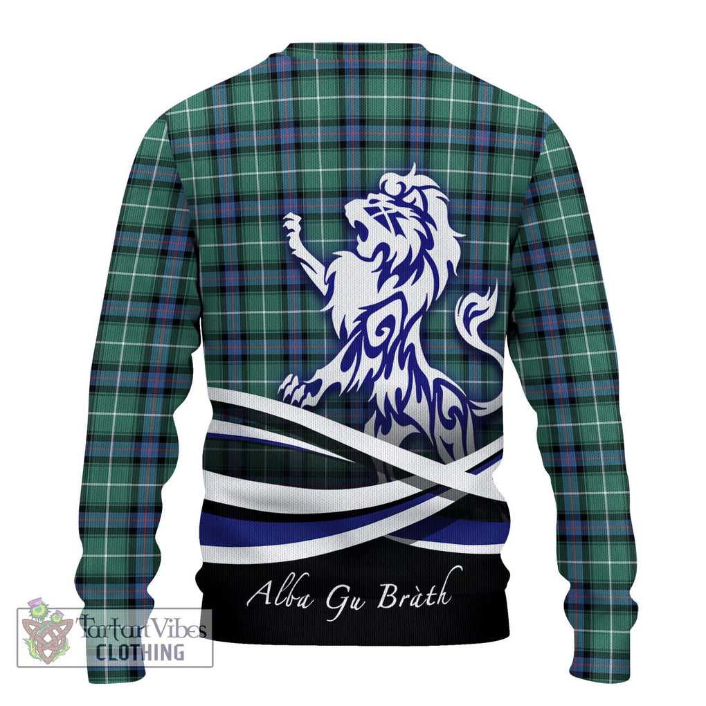 MacDonald of the Isles Hunting Ancient Tartan Knitted Sweater with Alba Gu Brath Regal Lion Emblem - Tartanvibesclothing Shop