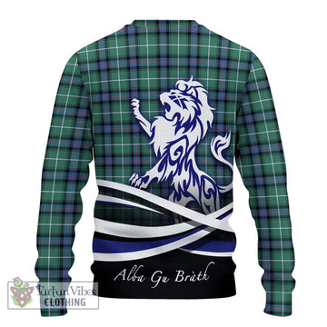 MacDonald of the Isles Hunting Ancient Tartan Ugly Sweater with Alba Gu Brath Regal Lion Emblem