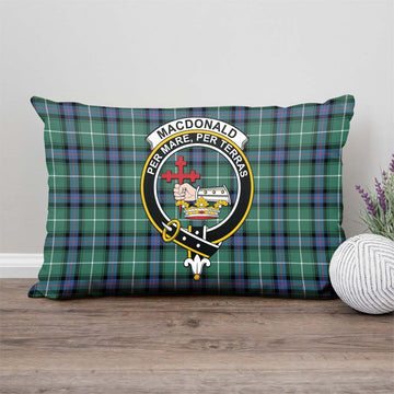 MacDonald of the Isles Hunting Ancient Tartan Pillow Cover with Family Crest