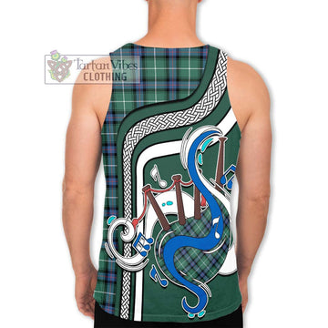 MacDonald of the Isles Hunting Ancient Tartan Men's Tank Top with Epic Bagpipe Style