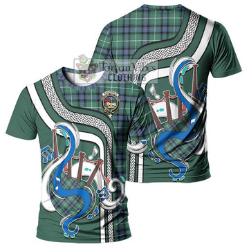 MacDonald of the Isles Hunting Ancient Tartan T-Shirt with Epic Bagpipe Style