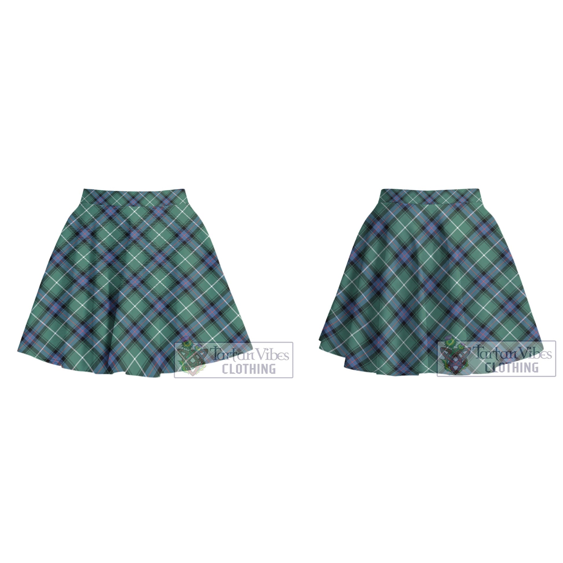 Tartan Vibes Clothing MacDonald of the Isles Hunting Ancient Tartan Women's Plated Mini Skirt