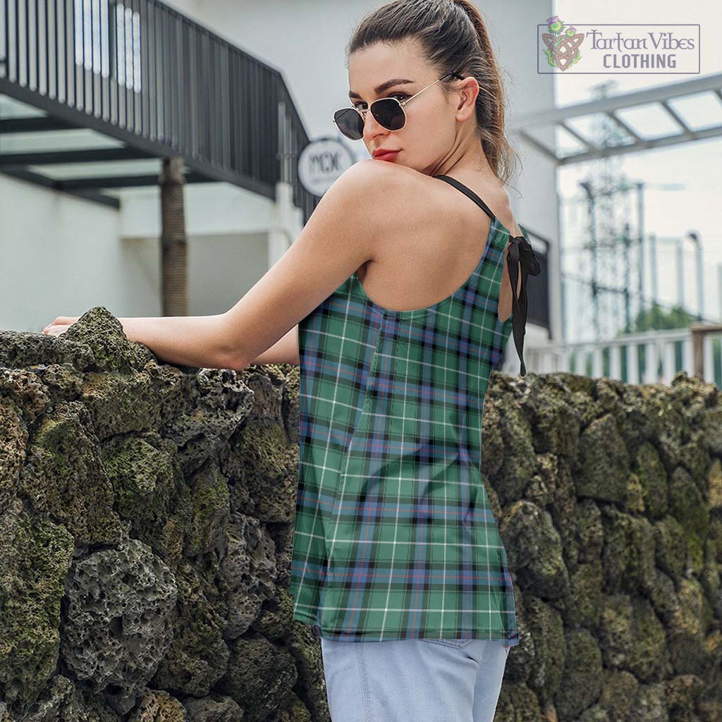 Tartan Vibes Clothing MacDonald of the Isles Hunting Ancient Tartan Loose Halter Neck Camisole