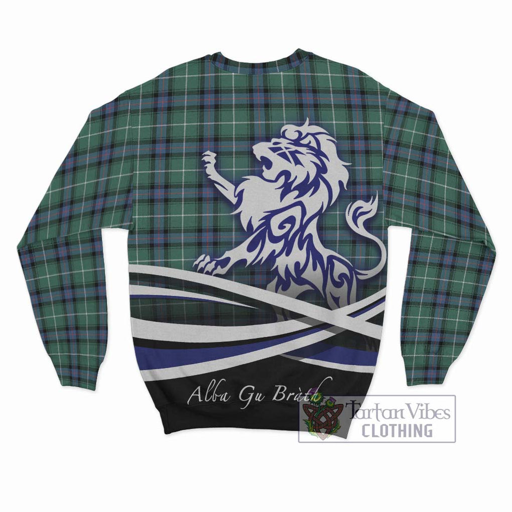 MacDonald of the Isles Hunting Ancient Tartan Sweatshirt with Alba Gu Brath Regal Lion Emblem - Tartanvibesclothing Shop