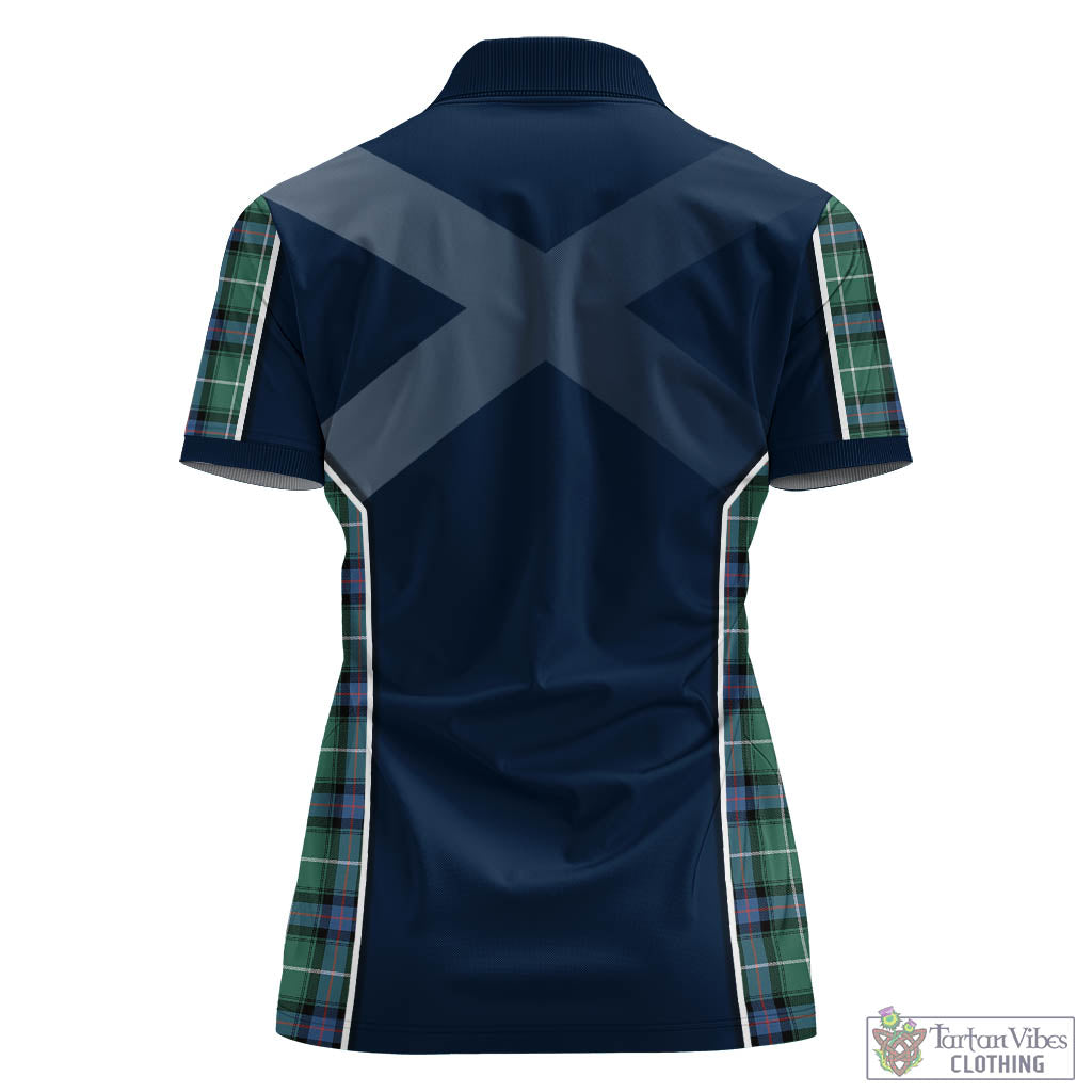 MacDonald of the Isles Hunting Ancient Tartan Women's Polo Shirt with Family Crest and Lion Rampant Vibes Sport Style - Tartan Vibes Clothing