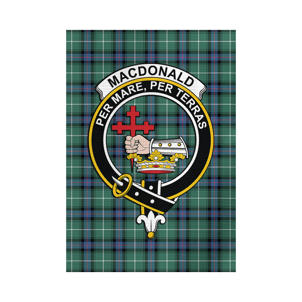 MacDonald of the Isles Hunting Ancient Tartan Flag with Family Crest - Tartan Vibes Clothing