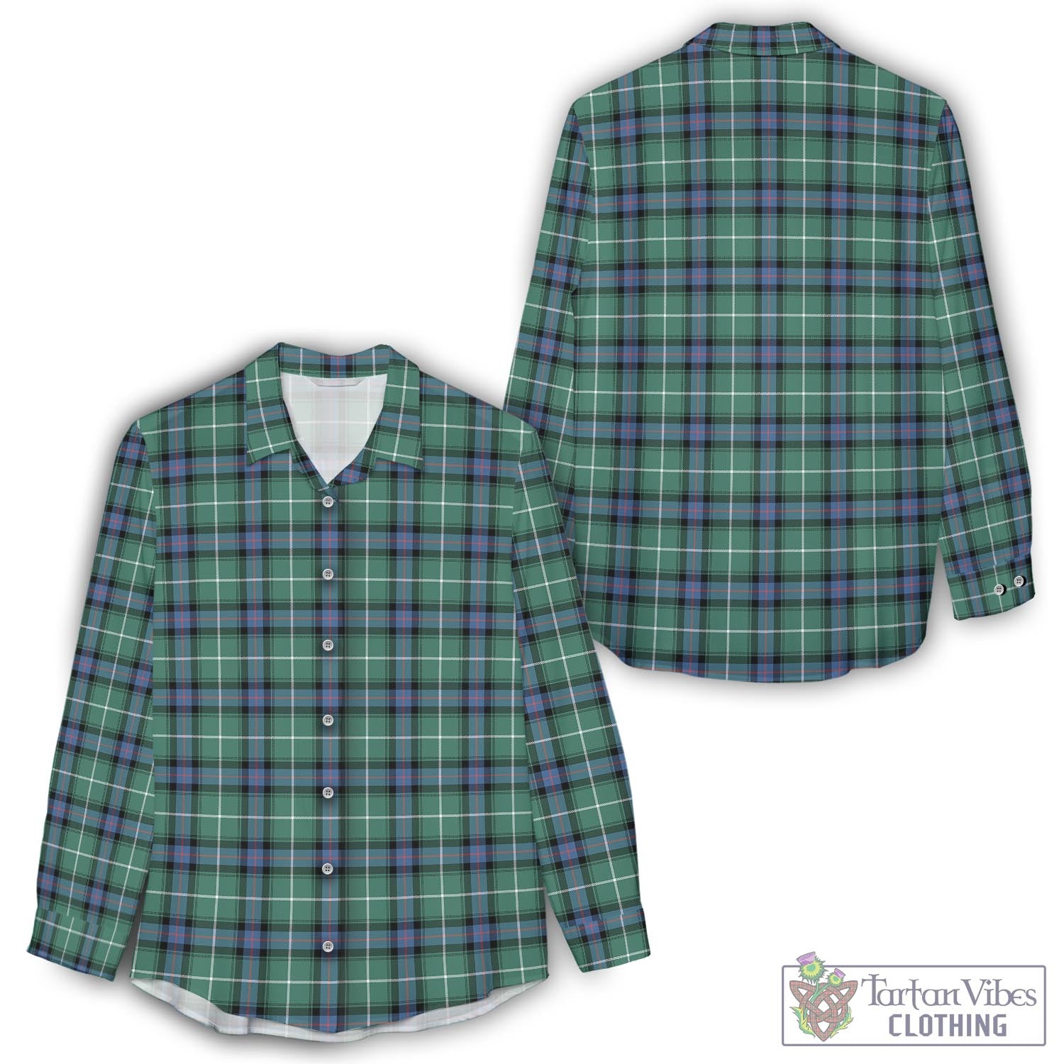 MacDonald of the Isles Hunting Ancient Tartan Womens Casual Shirt